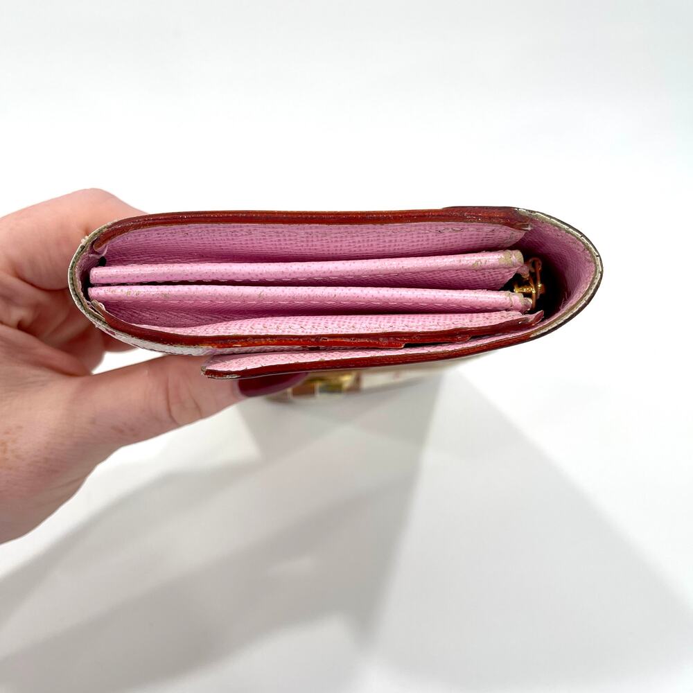 Louis Vuitton RARE Murakami Multicolor Bow Turn Lock Sarah Wallet White Pink Y2K - Picture 13 of 16